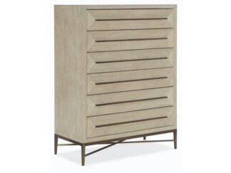 Cascade Six-Drawer Chest with Metal Base