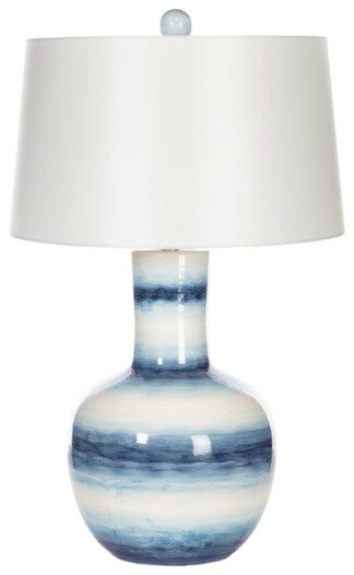 Blue Ocean Stripes Table Lamp