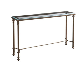 Bluff Metal And Glass Console Table