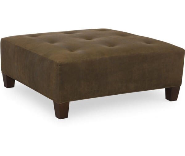 Catskill Leather Square Ottoman