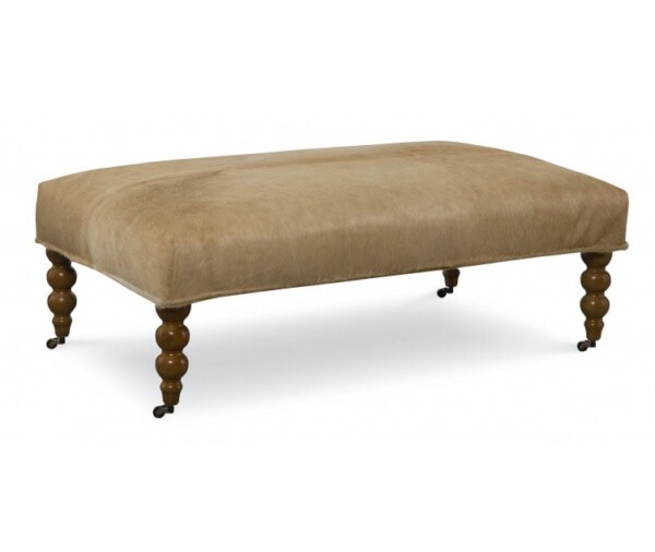 Yates Leather Ottoman