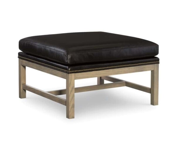 Kyle Square Leather Ottoman