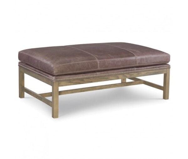 Kyle Rectangular Leather Ottoman