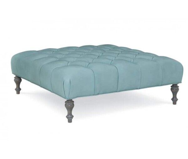 Nell Leather Ottoman