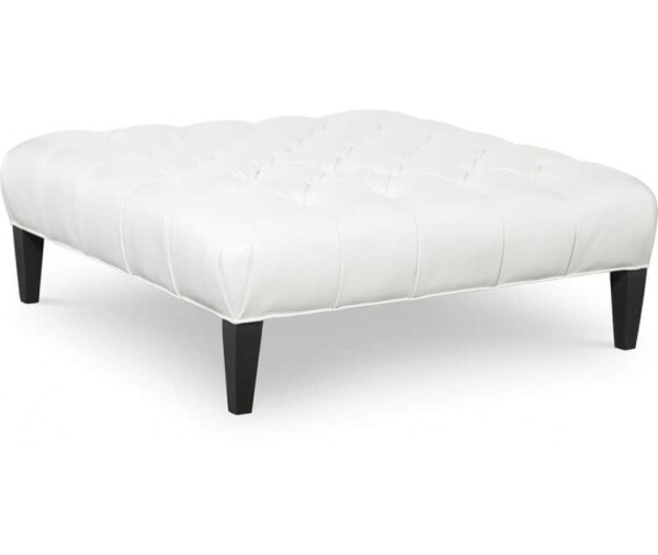 Nina Square Leather Ottoman