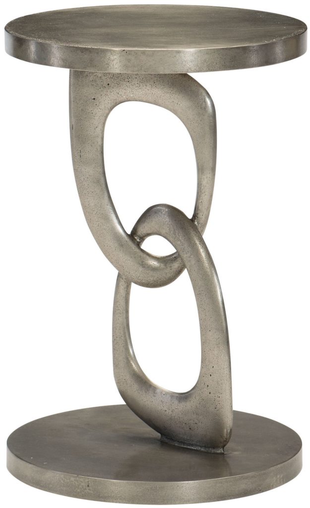 Metal Round Chairside Table