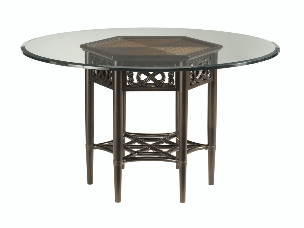 Sugar And Lace Dining Table With 54 Inch Glass Top