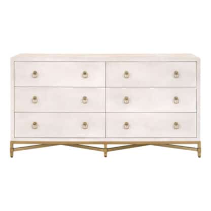 STRAND SHAGREEN 6-DRAWER DOUBLE DRESSER