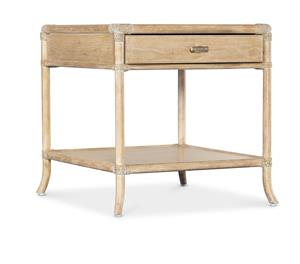 Pole Rattan End Table