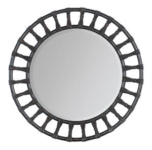 Pole Rattan Accent Mirror