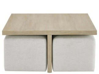 Dockside Cocktail Table W Ottomans